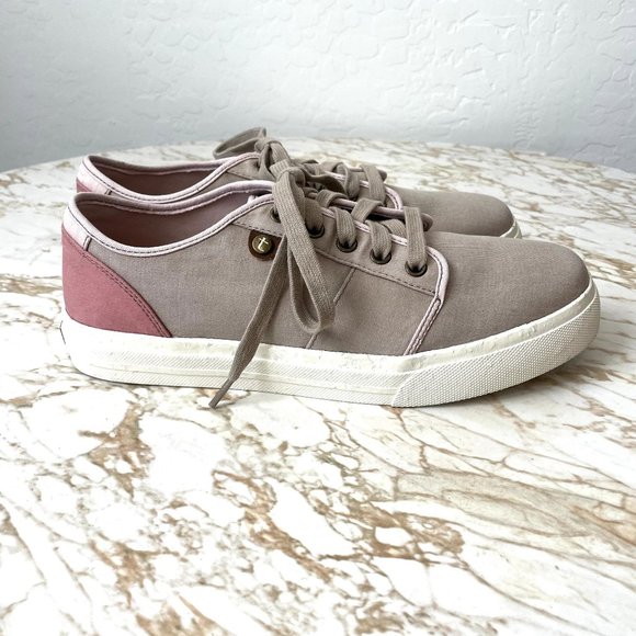 Taos Tan and Pink Sneakers, size 8 - Picture 1 of 7